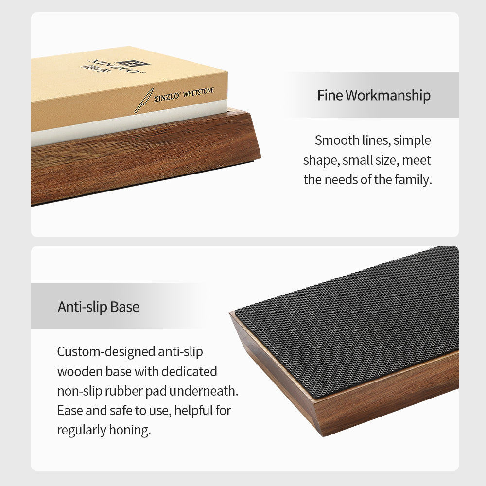 XINZUO Double Side 1000/5000 Grit Whetstone Kitchen Knife Accessories