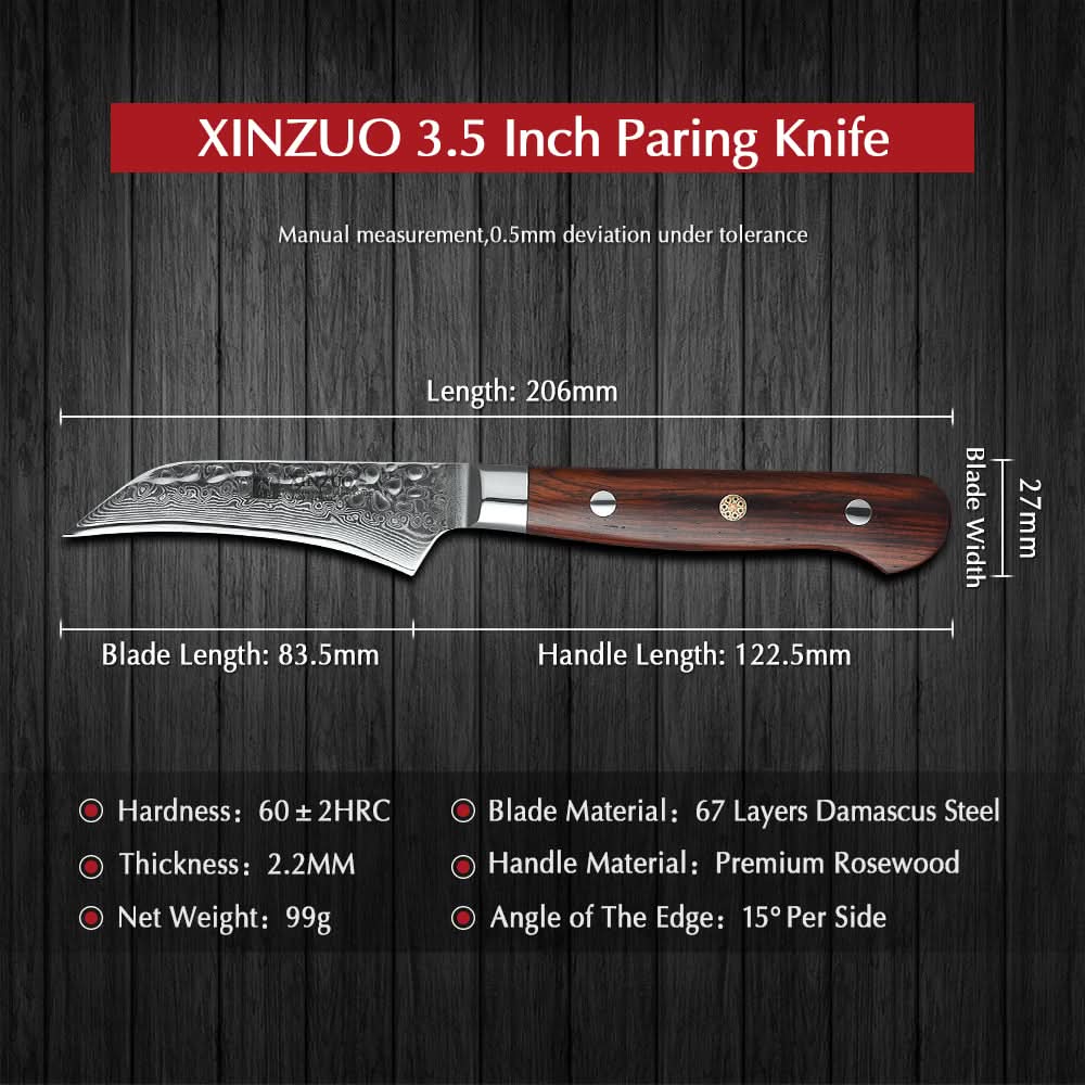 XINZUO YUN DAMASCUS SERIES 3.5''inch Paring Knife