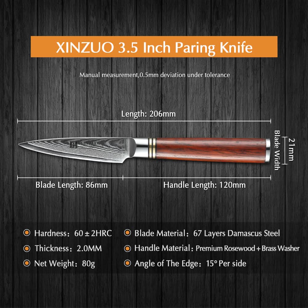 XINZUO HE SERIES 3.5 inch Paring Knife