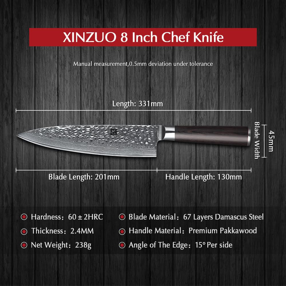 XINZUO HE SERIES 8 inch Chef Knife