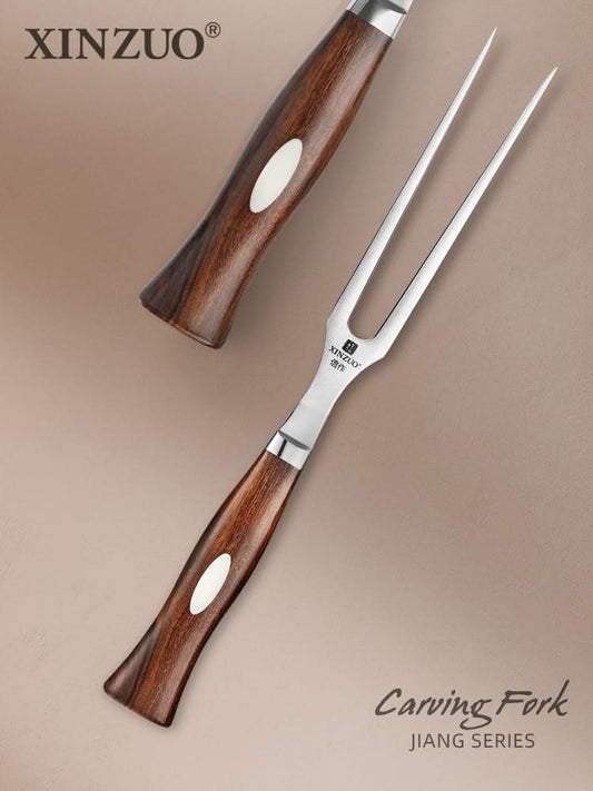 XINZUO Forged Carving Fork/Meat Fork/Dual-Prong Carving & BBQ Fork-Jiang Series