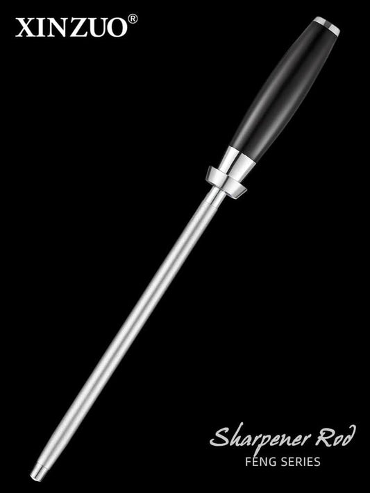 XINZUO New Design Diamond Sharpener Rod High Carbon Steel Carbon Steel With Diamond With Black G10 Handle Feng Series