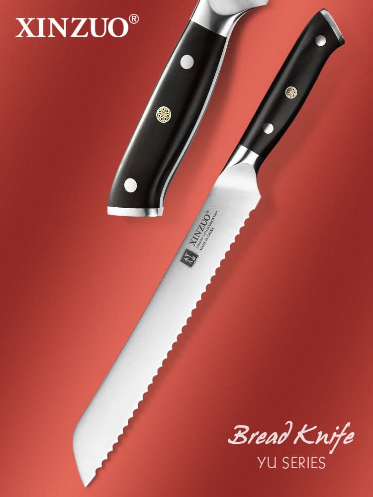 XINZUO YU SERIES Stainless Steel 9''inch Bread Knife