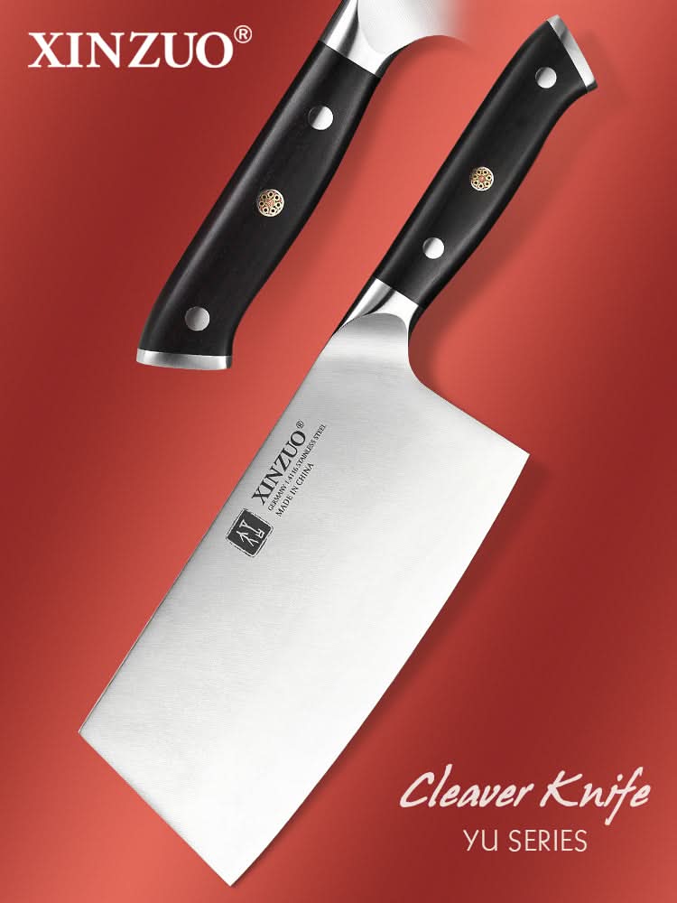XINZUO YU SERIES Stainless Steel 7‘’ inch Cleaver Kitchen Knife