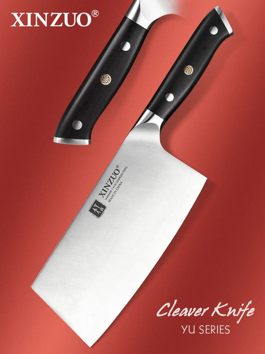 XINZUO YU SERIES Stainless Steel 7‘’ inch Cleaver Kitchen Knife