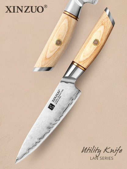 XINZUO Lan Series 3-layer Composite Steel 5 inches Utility Knife