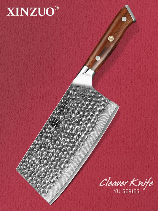 XINZUO YU STRIA HAMMER DAMASCUS 7'' in Cleaver Knife