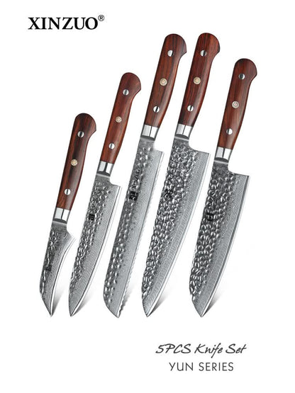 XINZUO YUN DAMASCUS SERIES 5Pcs Kitchen Knife Set