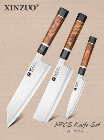 XINZUO Zhen F5 Series Japanese ZDP-189 Composite Steel 3PCS Knife Set