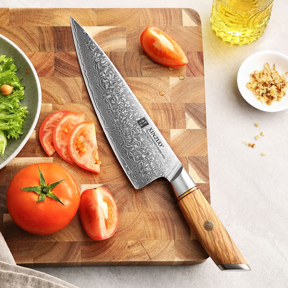 XINZUO Lan Series 73 Layers Damascus Powder Steel 8.5 Inches Chef Knife