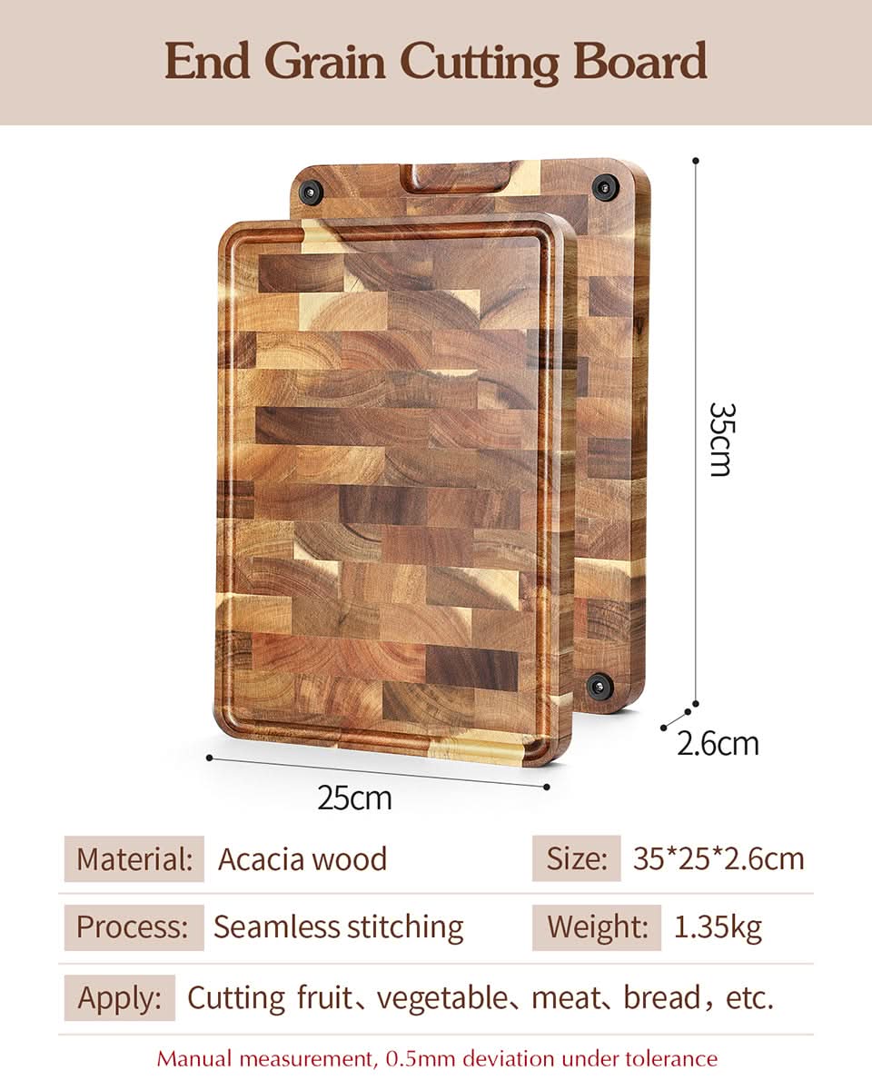 XINZUO Acacia Wood Cutting Board for Kitchen End Grain Cutting Board