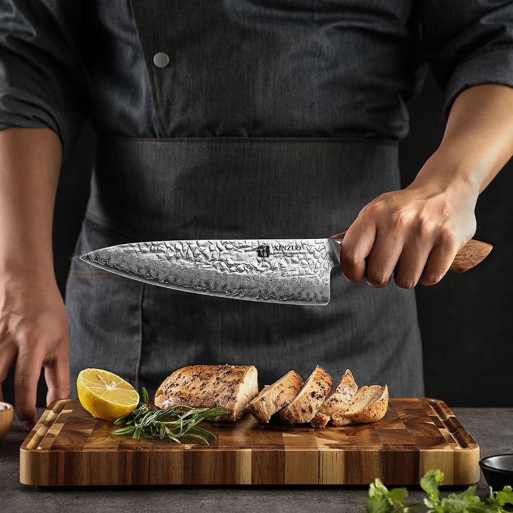 XINZUO 2-Piece  67 Layers Japanese AUS-10 Damascus Steel Kitchen Knife Set-Jiang Series