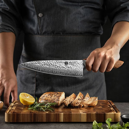 XINZUO 2-Piece  67 Layers Japanese AUS-10 Damascus Steel Kitchen Knife Set-Jiang Series