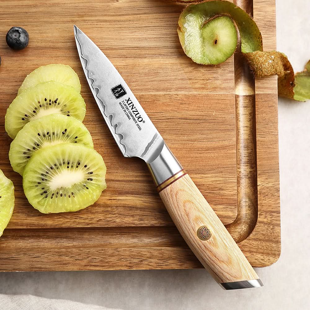XINZUO Lan Series 3-layer Composite Steel 3.5 inches Paring Knife