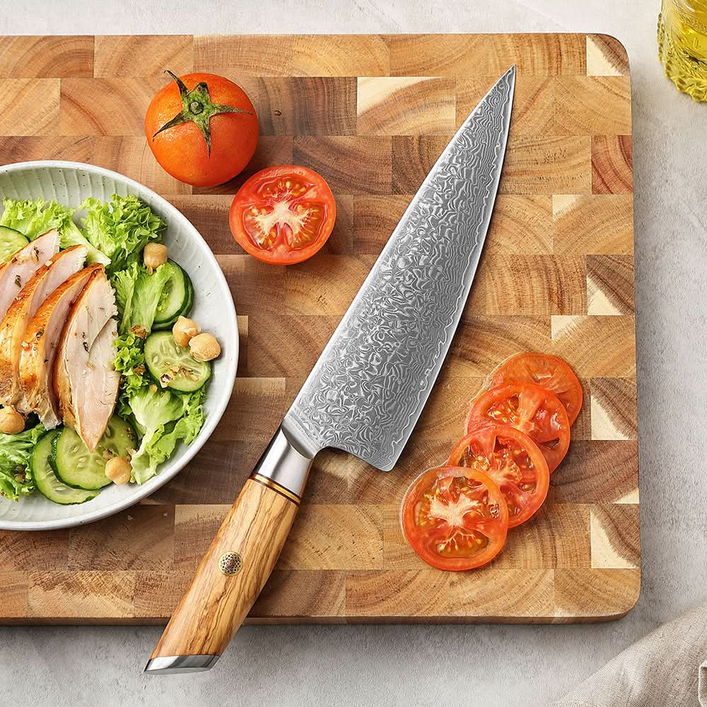 XINZUO Lan Series 73 Layers Damascus Powder Steel 8.5 Inches Chef Knife