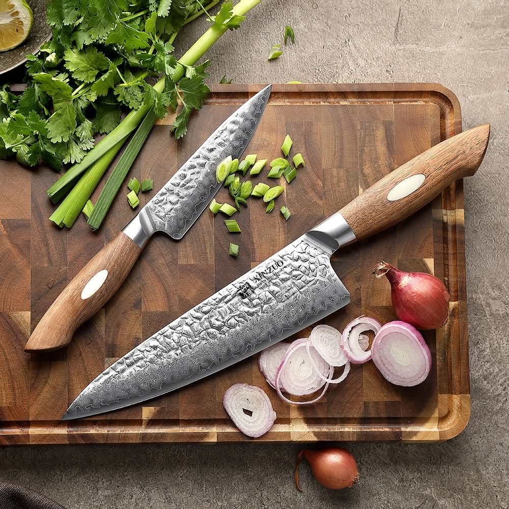 XINZUO 2-Piece  67 Layers Japanese AUS-10 Damascus Steel Kitchen Knife Set-Jiang Series