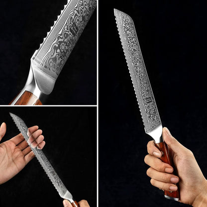 XINZUO YU SERIES 9'' inch Serrated Knife