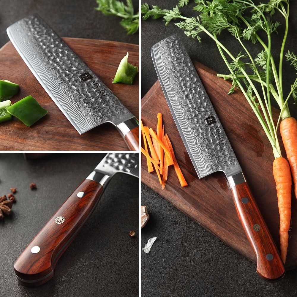 XINZUO YUN DAMASCUS SERIES XINZUO 7'' inch Nakiri Knife