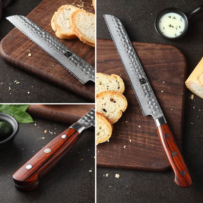XINZUO YUN DAMASCUS SERIES 8' inch Bread Knife