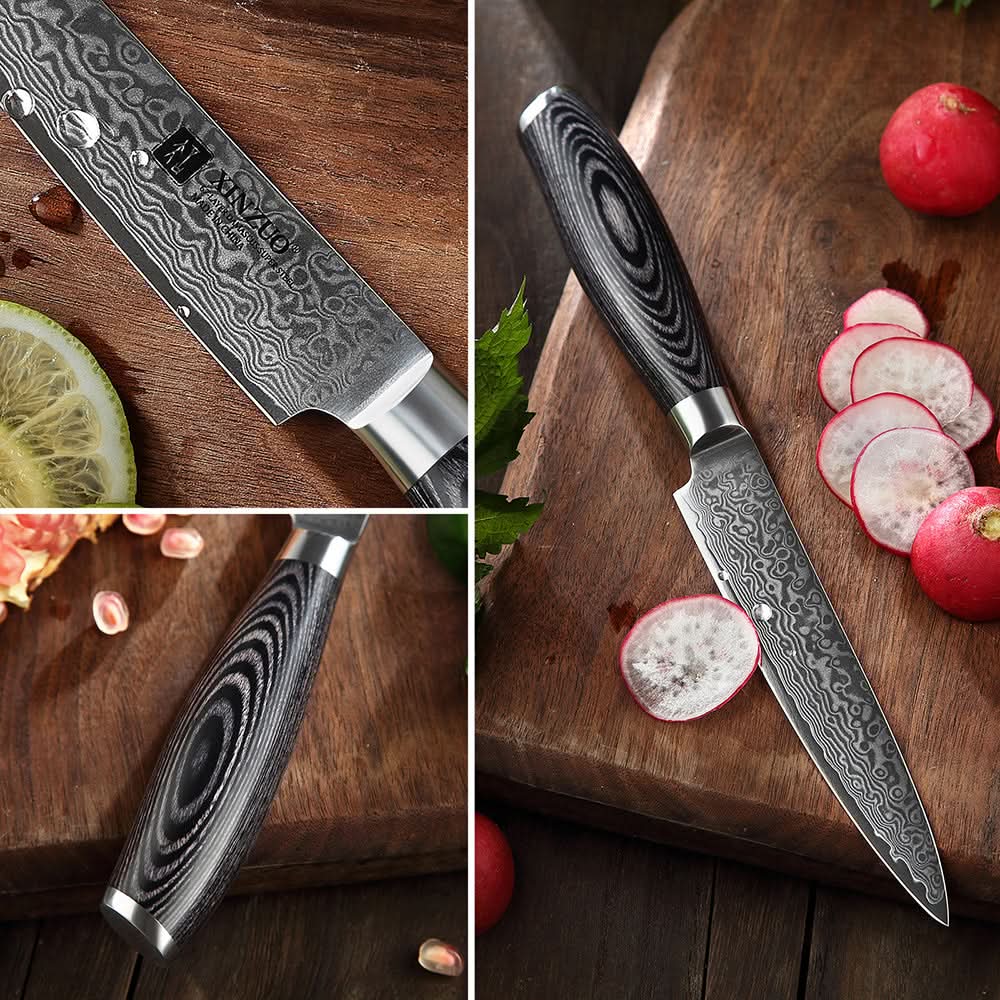 XINZUO 2-Piece 67 Layers Damascus Steel Kitchen Knife Set-Ya Series