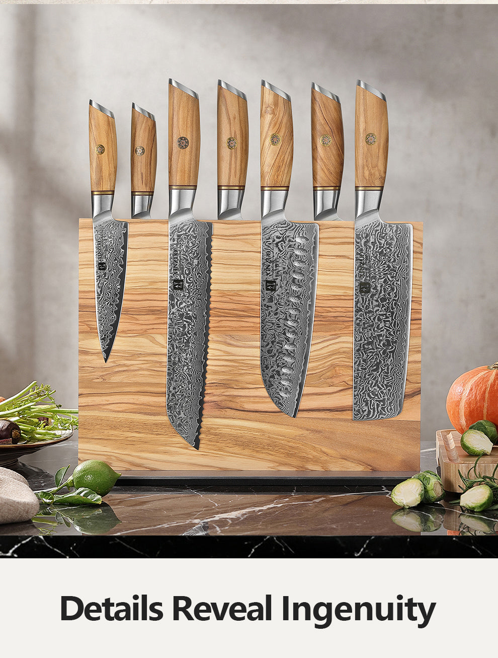 XINZUO Dual-Sided Magnetic Knife Holder | 2X Storage & Rust-Proof Design
