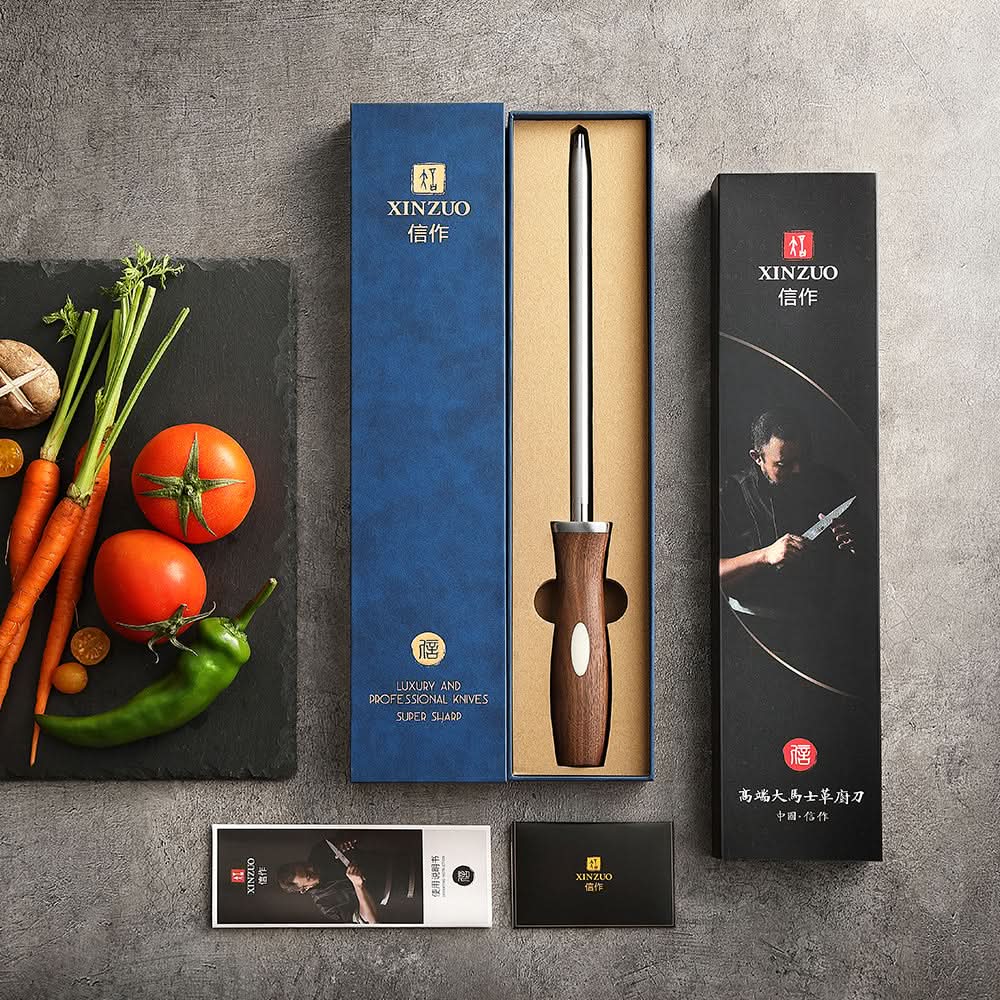 XINZUO High Carbon Steel Diamond Sharpener Rod-Jiang Series