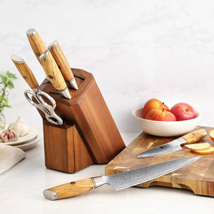 XINZUO Knife Holder for 8-Piece Kitchen Knife Set