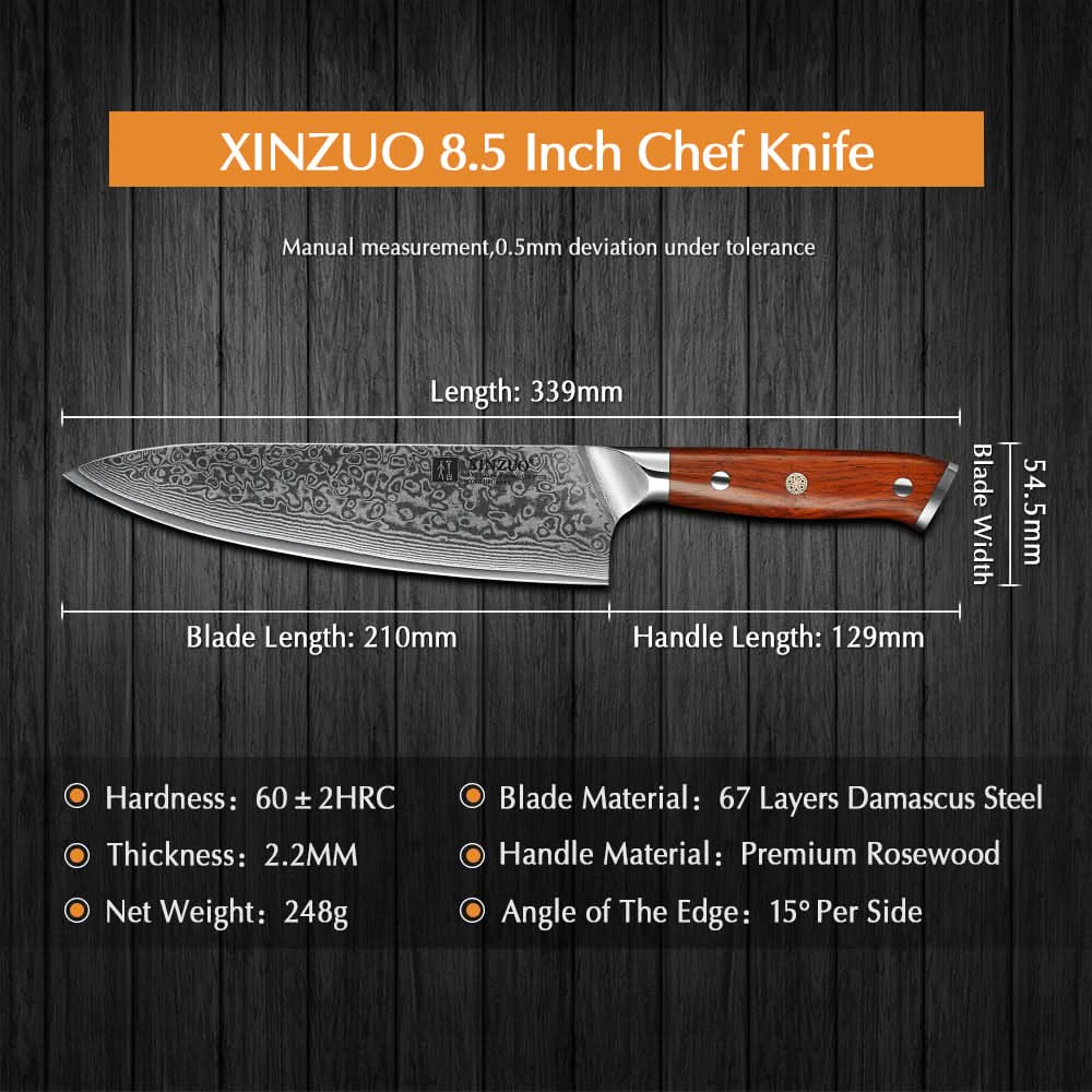 XINZUO YU SERIES 8.5'' Inch Chef Knife