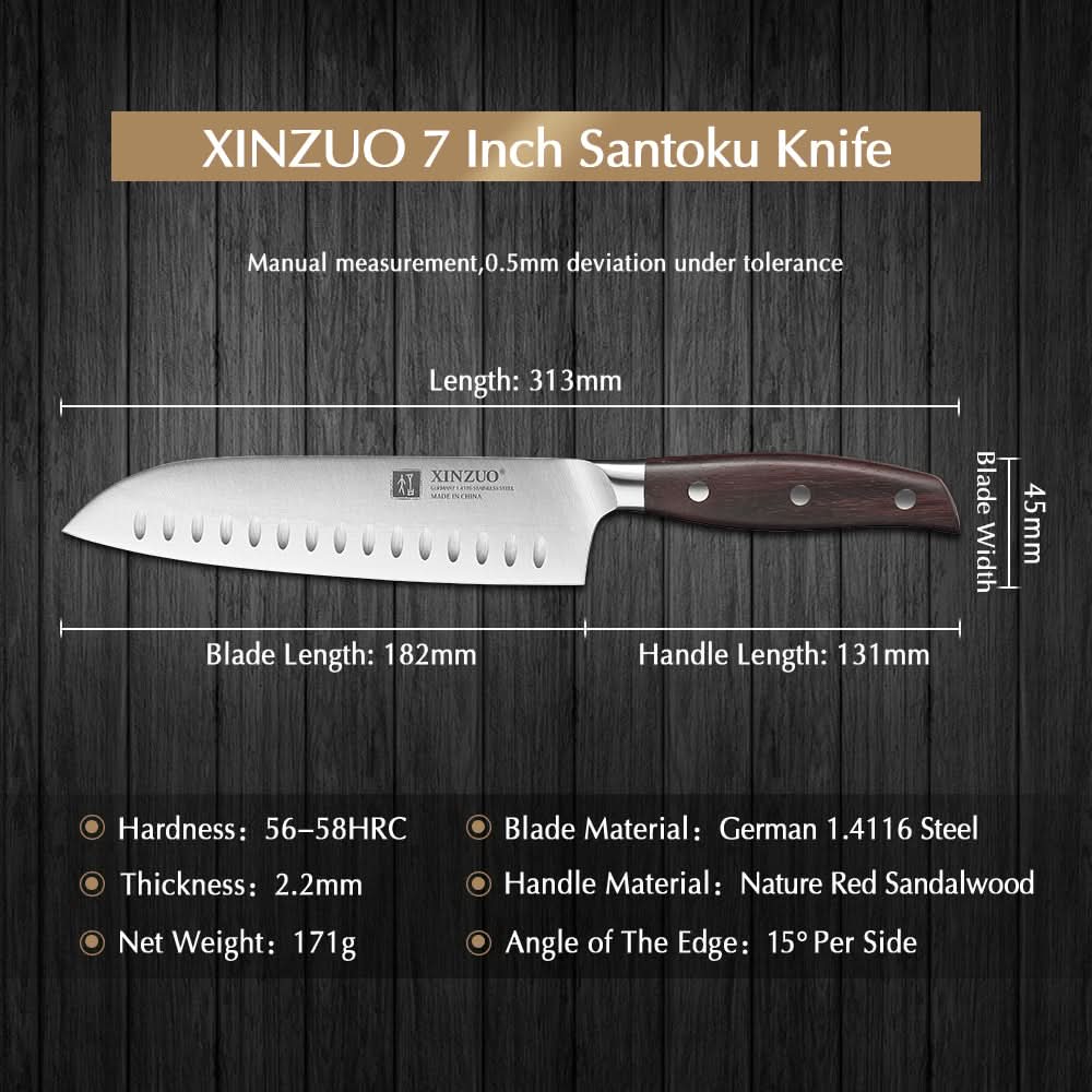 XINZUO ZHI SERIES XINZUO 7''inch Santoku Knife