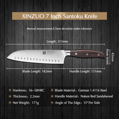 XINZUO ZHI SERIES XINZUO 7''inch Santoku Knife