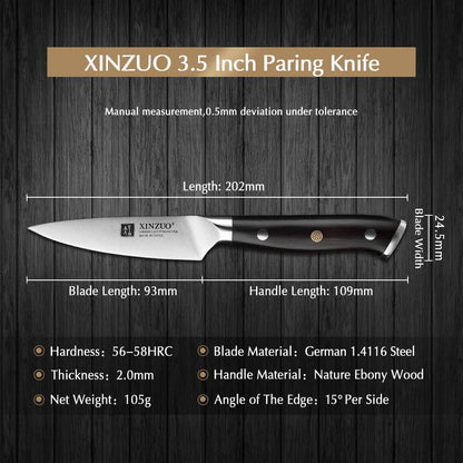 XINZUO YU SERIES Stainless Steel 3.5" inch Paring Knife
