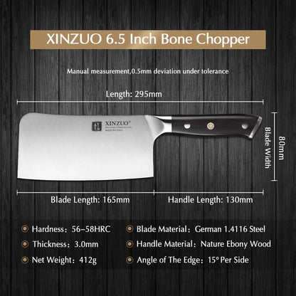 XINZUO YU SERIES Stainless Steel 6.5‘’ inch Bone Chopper Knife