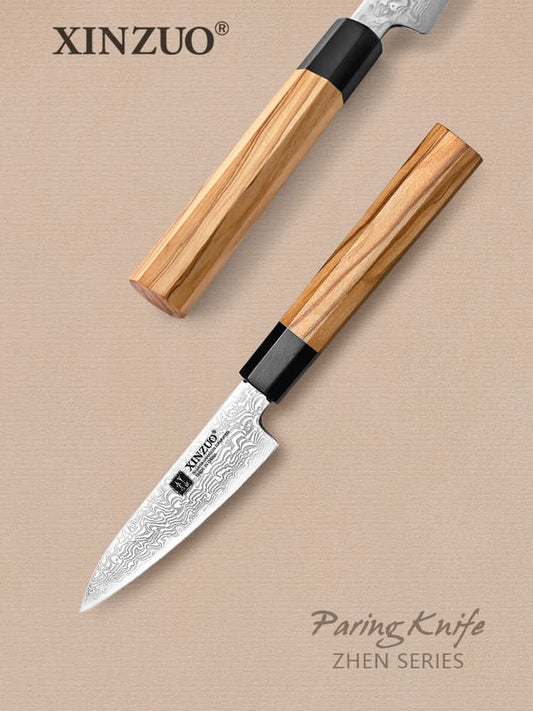 XINZUO PM8  Series 67 Layers Damascus Powder Steel Paring Knife 4 inches