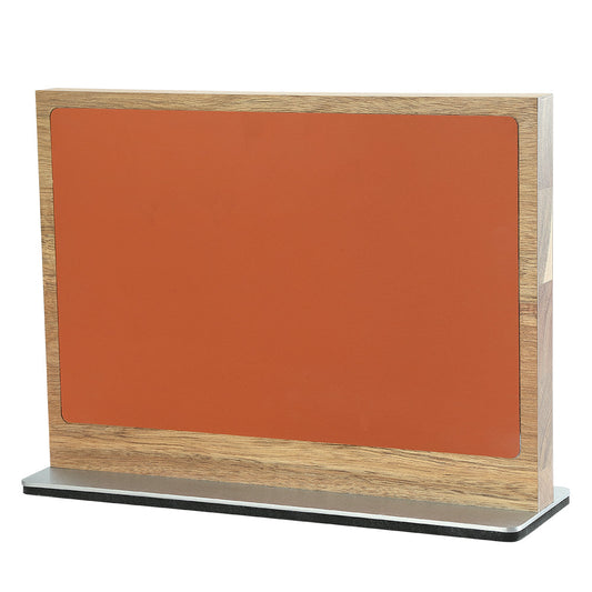 XINZUO Acacia Wood Dual-Side Magnetic Knife Holder with Leather | Raw & Cooked Food Zone Separation for Maximum Hygiene